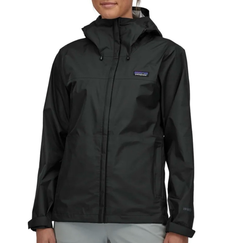 Patagonia Black Rain Coat, Size Medium